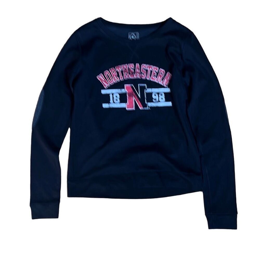 Northeastern University Black Fitted Sweatshirt Top (305)